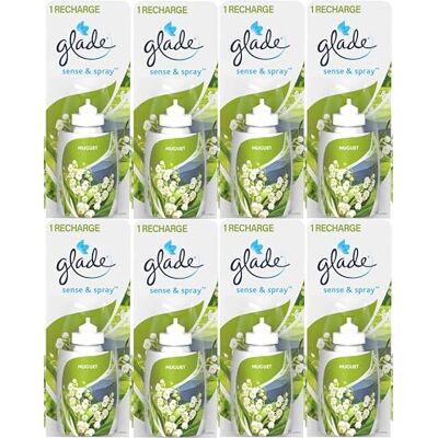 Glade Sense and Spray Lot de 8 recharges 18 ml – Muguet (muguet) Glade Sense and Spray Lot de 8 recharges 18 ml – Muguet (muguet)