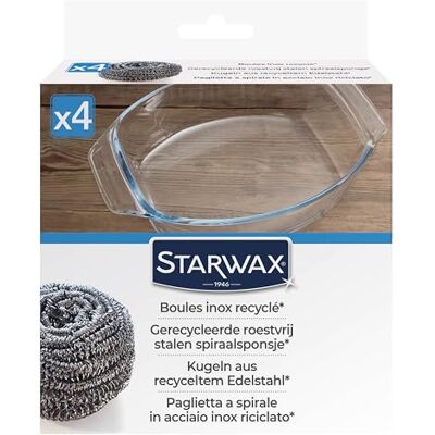 STARWAX Boules INOX recyclées x4 (70% recyclé) STARWAX Boules INOX recyclées x4 (70% recyclé)