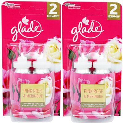 Glade Sense and Spray Lot de 4 recharges pour vaporisateur Rose et meringue 18 ml Glade Sense and Spray Lot de 4 recharges pour vaporisateur Rose et meringue 18 ml