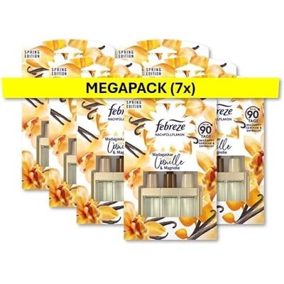 Febreze 3Volution Madagascar Lot de 3 recharges de désodorisant à la vanille de Madagascar 7 x 20 ml, 3 parfums interchangeables pour lutter contre les odeurs Febreze 3Volution Madagascar Lot de 3 recharges de désodorisant à la vanille de Madagascar 7 x 20 ml, 3 parfums interchangeables pour lutter contre les odeurs