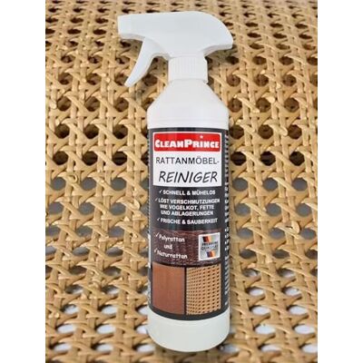 CleanPrince Nettoyant pour meubles en rotin 500 ml Nettoyant pour meubles en rotin, panier en polyrotin, meubles tressés CleanPrince Nettoyant pour meubles en rotin 500 ml Nettoyant pour meubles en rotin, panier en polyrotin, meubles tressés