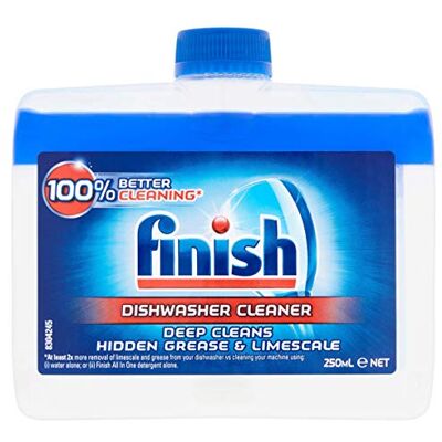 Finish , Nettoyant pour lave-vaisselle, 250 ml (lot de 8, total 2 L), élimine la graisse et le calcaire, odeur fraîche, combat les odeurs pour un lave-vaisselle plus propre et hygiénique Finish , Nettoyant pour lave-vaisselle, 250 ml (lot de 8, total 2 L), élimine la graisse et le calcaire, odeur fraîche, combat les odeurs pour un lave-vaisselle plus propre et hygiénique