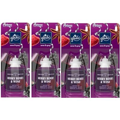 Glade Sense and Spray Lot de 4 recharges pour vaporisateur 18 ml Glade Sense and Spray Lot de 4 recharges pour vaporisateur 18 ml