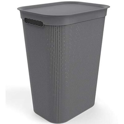 Rotho Brisen Collecteur de Lavage 50 l avec Couvercle et 2 Poignées, Plastique (PP) sans BPA, Anthracite, 50 l (43,1 X 34,0 X 52,9 cm) Rotho Brisen Collecteur de Lavage 50 l avec Couvercle et 2 Poignées, Plastique (PP) sans BPA, Anthracite, 50 l (43,1 X 34,0 X 52,9 cm)