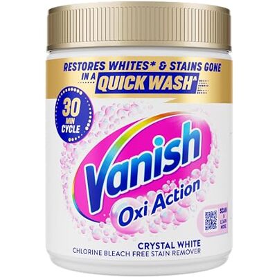 Vanish Gold Oxi Action Détachant et poudre blanchissante, pour les blancs, élimine les taches tenaces même à 20 °C, restaure la blancheur des tissus gris, ajoutez une cuillère à chaque lavage pour de Vanish Gold Oxi Action Détachant et poudre blanchissante, pour les blancs, élimine les taches tenaces même à 20 °C, restaure la blancheur des tissus gris, ajoutez une cuillère à chaque lavage pour de