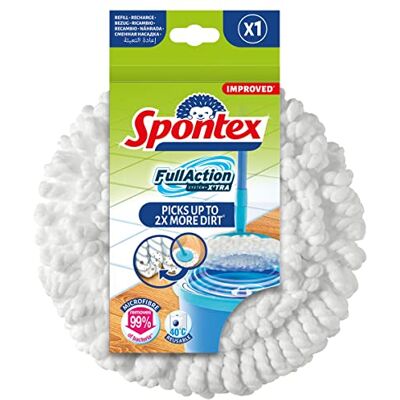 Spontex Recharge Full Action System Plus- Recharge à Franges Microfibre pour Kit Balai Full Action System Lavable et Réutilisable 1 Recharge Spontex Recharge Full Action System Plus- Recharge à Franges Microfibre pour Kit Balai Full Action System Lavable et Réutilisable 1 Recharge