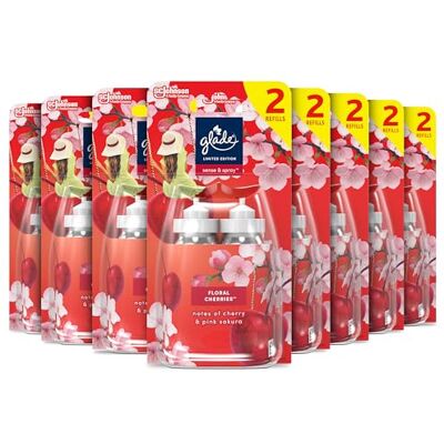 Glade Sense and Spray Lot de 8 recharges Cerise 16 x 18 ml Glade Sense and Spray Lot de 8 recharges Cerise 16 x 18 ml