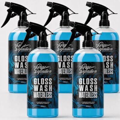 Pure Kit de lavage sans eau, cire de carnauba pour voiture, idéal pour l'entretien de la salle d'exposition et le nettoyage de la peinture – (5 x 1000 ml) Pure Kit de lavage sans eau, cire de carnauba pour voiture, idéal pour l'entretien de la salle d'exposition et le nettoyage de la peinture – (5 x 1000 ml)