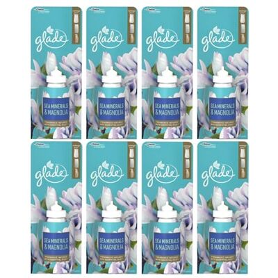 Glade Sense and Spray Lot de 8 recharges 18 ml – Minéraux marins et magnolia Glade Sense and Spray Lot de 8 recharges 18 ml – Minéraux marins et magnolia