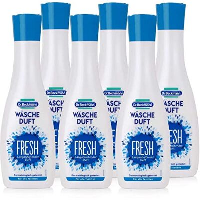 Dr. Beckmann Parfum pour linge Fresh, parfum frais et durable, sans adoucissant et convient à tous les textiles, lot de 6 (6 x 250 ml) Dr. Beckmann Parfum pour linge Fresh, parfum frais et durable, sans adoucissant et convient à tous les textiles, lot de 6 (6 x 250 ml)