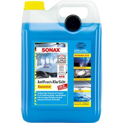 SONAX Lave glace antigel concentré (5 L) convient pour les gicleurs en éventail avec parfum citron Réf: 03326020 SONAX Lave glace antigel concentré (5 L) convient pour les gicleurs en éventail avec parfum citron Réf: 03326020