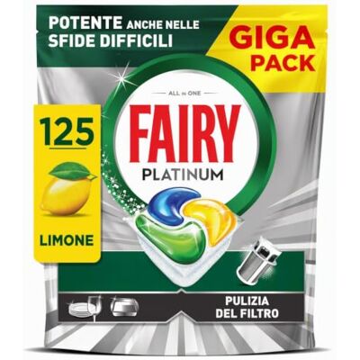 Fairy Platinum Complete Lemon Tablettes pour lave-vaisselle 250 ct Platine Fairy Platinum Complete Lemon Tablettes pour lave-vaisselle 250 ct Platine