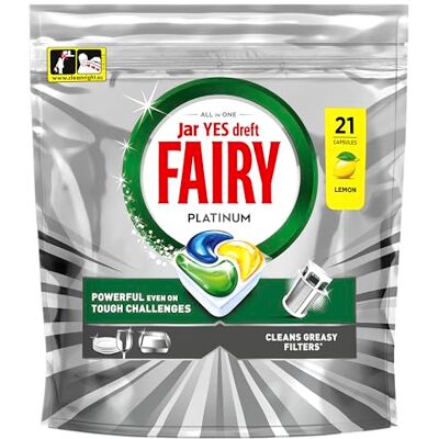 Fairy Lot de 126 tablettes pour lave-vaisselle Platinum Fairy Lot de 126 tablettes pour lave-vaisselle Platinum