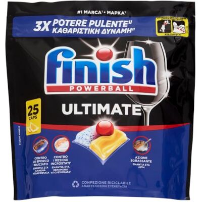Finish PASTIGLIE POUR LAVASTOVIGLIE ULTIMATE ALL IN 1 25 TABS LIMONE Finish PASTIGLIE POUR LAVASTOVIGLIE ULTIMATE ALL IN 1 25 TABS LIMONE