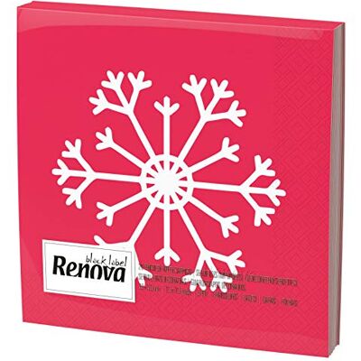 Renova Lot de 20 serviettes en papier de Noël 110 g Renova Lot de 20 serviettes en papier de Noël 110 g
