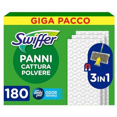 Swiffer Lot de 30 recharges capture-poussière pour balai pour capturer et piéger la poussière Swiffer Lot de 30 recharges capture-poussière pour balai pour capturer et piéger la poussière