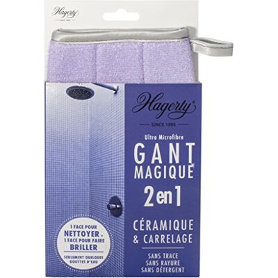 Hagerty Microfiber Glove Ceramics & Tiles Gant en microfibres pour carrelages et céramiques I 23 x 13 cm I Idéal pour nettoyer les salles de bain I Sans rayures ni peluches I Sans produits chimiques Hagerty Microfiber Glove Ceramics & Tiles Gant en microfibres pour carrelages et céramiques I 23 x 13 cm I Idéal pour nettoyer les salles de bain I Sans rayures ni peluches I Sans produits chimiques