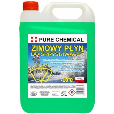 Pure CHOSA Liquide lave-glace hiver -10 °C, 5 L à base d'éthanol, Efficace même dans des conditions extrêmes, Nanotechnologie Pure CHOSA Liquide lave-glace hiver -10 °C, 5 L à base d'éthanol, Efficace même dans des conditions extrêmes, Nanotechnologie