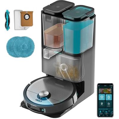 Cecotec Robot aspirateur avec mappage Conga 20090 ProAI InfinitySoap Cut&Spa. 8000 Pa. Balais relevables. Home&Wash. 240 m². App. Bluetooth/WiFi. Batterie 5200 mAh. Nettoyage autonome Cecotec Robot aspirateur avec mappage Conga 20090 ProAI InfinitySoap Cut&Spa. 8000 Pa. Balais relevables. Home&Wash. 240 m². App. Bluetooth/WiFi. Batterie 5200 mAh. Nettoyage autonome
