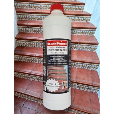CleanPrince Cotto Nettoyant pour sols en terre cuite 1 l avec brillance active Nettoyage cotto terre cuite carrelage intérieur extérieur CleanPrince Cotto Nettoyant pour sols en terre cuite 1 l avec brillance active Nettoyage cotto terre cuite carrelage intérieur extérieur