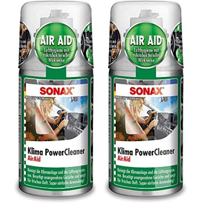 SONAX 03231000 Lot de 2 nettoyants antibactériens pour climatisation 100 ml SONAX 03231000 Lot de 2 nettoyants antibactériens pour climatisation 100 ml