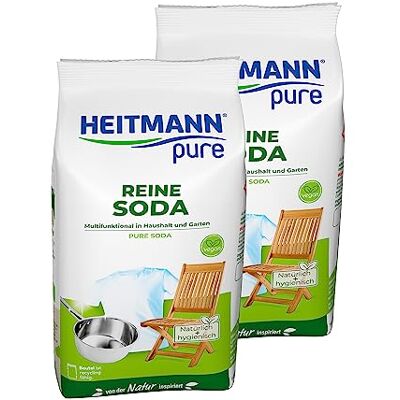 Soda pure : nettoyant écologique multi-usage pour la maison, ajout au liquide vaisselle et au détergent, 2 x 500 g Soda pure : nettoyant écologique multi-usage pour la maison, ajout au liquide vaisselle et au détergent, 2 x 500 g