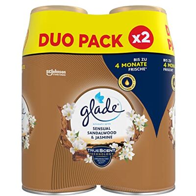Glade Brise Lot de 2 recharges pour désodorisant automatique Bois de santal et jasmin (2 x 269 ml) 538 ml Glade Brise Lot de 2 recharges pour désodorisant automatique Bois de santal et jasmin (2 x 269 ml) 538 ml