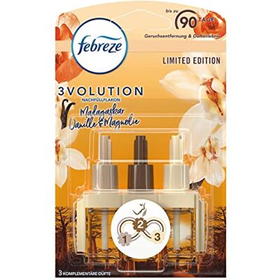 Febreze 3Volution Recharge de parfum vanille 20 ml, recharge, parfum d'ambiance et désodorisant Febreze 3Volution Recharge de parfum vanille 20 ml, recharge, parfum d'ambiance et désodorisant