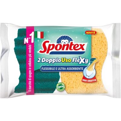 Spontex - Doppiouso Flexy x2 - Éponge de cellulose - Sponge Spontex - Doppiouso Flexy x2 - Éponge de cellulose - Sponge