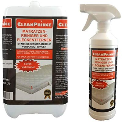 CleanPrince Matratzenreiniger 5,5 Litre Matratzenreinigungsmittel Matratzen-Reiniger Lits Protège-matelas Hôtel Gastro Concentré Produit de Nettoyage Naturfasern Kunstfasern CleanPrince Matratzenreiniger 5,5 Litre Matratzenreinigungsmittel Matratzen-Reiniger Lits Protège-matelas Hôtel Gastro Concentré Produit de Nettoyage Naturfasern Kunstfasern