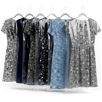 Plasticplace Lot de 50 sacs à vêtements transparents │ Sacs à vêtements en plastique ││ 1,0 m│ 53,3 x 10,2 x 137,2 cm Plasticplace Lot de 50 sacs à vêtements transparents │ Sacs à vêtements en plastique ││ 1,0 m│ 53,3 x 10,2 x 137,2 cm
