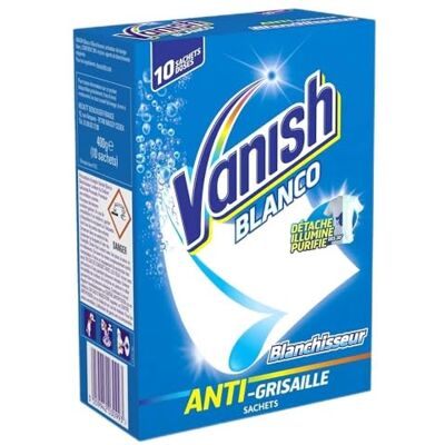 VANISH Modèle Blanc - Activateur de lavage blanc - 10 sachets VANISH Modèle Blanc - Activateur de lavage blanc - 10 sachets