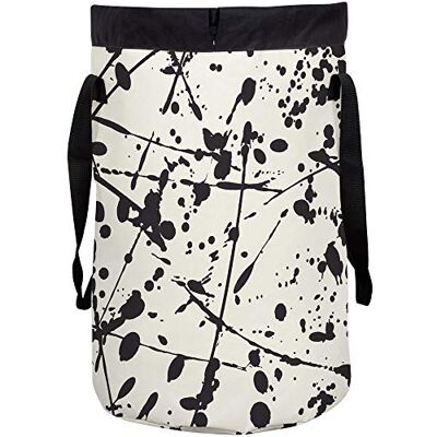 Spirella Panier à linge pliable noir et blanc 75 l Spirella Panier à linge pliable noir et blanc 75 l