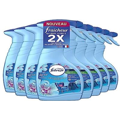 Febreze Spray Désodorisant Textile (500ml x8), Éveil Printanier de Lenor, 2en1, Combat Les Odeurs Emprisonnées Dans Les Tissus, Laisse Un Parfum Frais Febreze Spray Désodorisant Textile (500ml x8), Éveil Printanier de Lenor, 2en1, Combat Les Odeurs Emprisonnées Dans Les Tissus, Laisse Un Parfum Frais