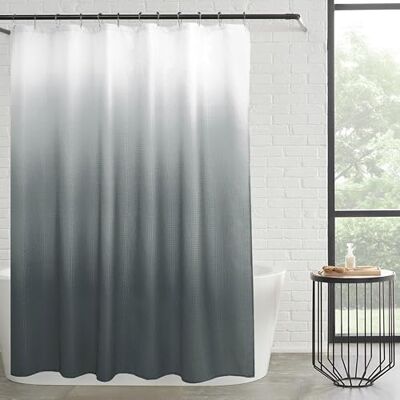 Creative Rideau de douche 14 pièces gris foncé et blanc ombré – Comprend 1 rideau de douche ombré de 70 x 183 cm, 1 doublure de douche en PEVA givré de 178 x 183 cm et 12 crochets de douche Creative Rideau de douche 14 pièces gris foncé et blanc ombré – Comprend 1 rideau de douche ombré de 70 x 183 cm, 1 doublure de douche en PEVA givré de 178 x 183 cm et 12 crochets de douche