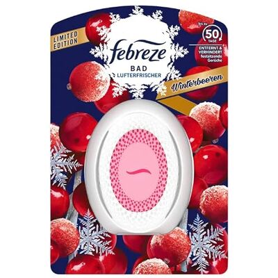 Febreze Désodorisant de salle de bain aux baies d'hiver, élimine et prévient en continu les odeurs, 1 pièce Febreze Désodorisant de salle de bain aux baies d'hiver, élimine et prévient en continu les odeurs, 1 pièce