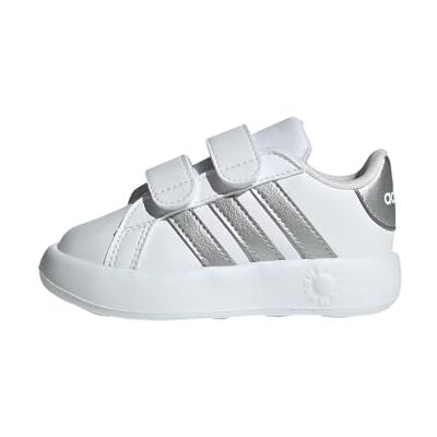 adidas Grand Court 2.0 Shoes Kids Mixte enfant Chaussures de tennis, Cloud White/Matte Silver/Cloud White, 23 EU adidas Grand Court 2.0 Shoes Kids Mixte enfant Chaussures de tennis, Cloud White/Matte Silver/Cloud White, 23 EU