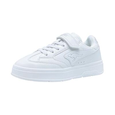 KangaROOS Baskets K-gk Ready Ev pour fille, Blanc/argent, 34 EU KangaROOS Baskets K-gk Ready Ev pour fille, Blanc/argent, 34 EU