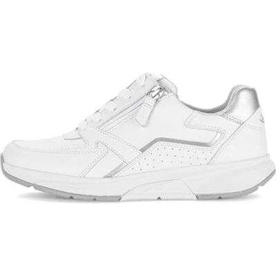 Gabor Baskets basses pour femme, White Silver 52, 38 EU Gabor Baskets basses pour femme, White Silver 52, 38 EU