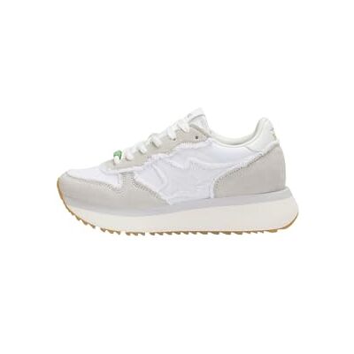 SUN68 Baskets basses en cuir Z36223, Blanc, 37 EU SUN68 Baskets basses en cuir Z36223, Blanc, 37 EU