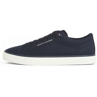 Tommy Hilfiger Th Hi Vulc Core Low Canvas Fm0fm04686 Baskets vulcanisées pour homme, Bleu ciel désert, 42 EU Tommy Hilfiger Th Hi Vulc Core Low Canvas Fm0fm04686 Baskets vulcanisées pour homme, Bleu ciel désert, 42 EU