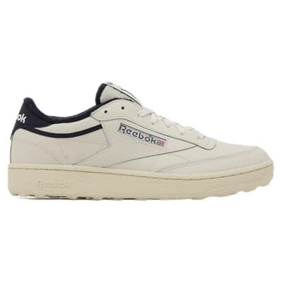 Reebok Baskets de golf Club C pour homme, craie, vintage, bleu marine, taille 38,5 UE, Chalk Vintage Chalk Vector Navy, 38.5 EU Reebok Baskets de golf Club C pour homme, craie, vintage, bleu marine, taille 38,5 UE, Chalk Vintage Chalk Vector Navy, 38.5 EU