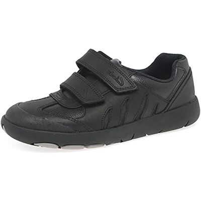 Clarks Rex Stride K, Basket Garçon, G Width Black, 32.5 EU Clarks Rex Stride K, Basket Garçon, G Width Black, 32.5 EU