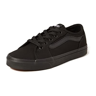 Vans Filmore Decon Baskets à lacets pour femme avec semelle à carreaux Rouge, Toile noire, 34.5 EU Vans Filmore Decon Baskets à lacets pour femme avec semelle à carreaux Rouge, Toile noire, 34.5 EU