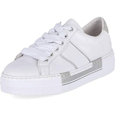 Rieker Baskets basses N4902 pour femme, Blanc Fog Silver 81 81, 42 EU Rieker Baskets basses N4902 pour femme, Blanc Fog Silver 81 81, 42 EU