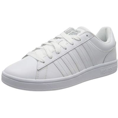 K-Swiss Court Winston - Baskets en cuir pour hommes, blanc, EU 45 K-Swiss Court Winston - Baskets en cuir pour hommes, blanc, EU 45