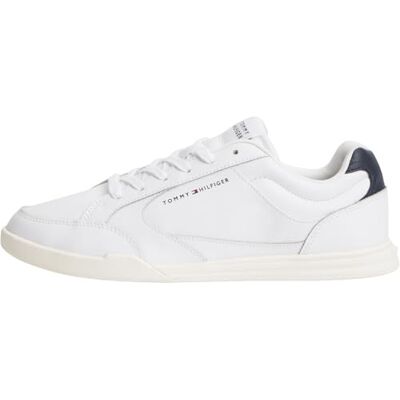 Tommy Hilfiger Lo Pro Cupsole Perf Leather Fm0fm05944 Chaussures basses pour homme, Blanc ciel désert, 40 EU Tommy Hilfiger Lo Pro Cupsole Perf Leather Fm0fm05944 Chaussures basses pour homme, Blanc ciel désert, 40 EU