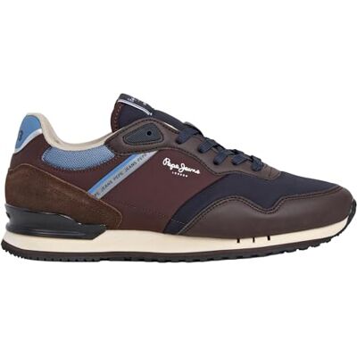 Pepe Jeans MSneak London Cross pour homme, Gris Trail Brown, 10 UK Pepe Jeans MSneak London Cross pour homme, Gris Trail Brown, 10 UK