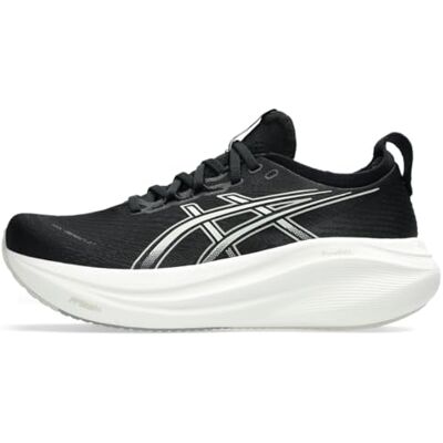 ASICS Women's Gel-Nimbus 27 Running Shoes, 5, Black/Lake Grey ASICS Women's Gel-Nimbus 27 Running Shoes, 5, Black/Lake Grey