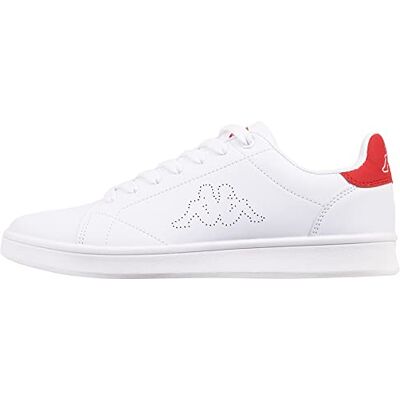 Kappa Deutschland Style unisexe : 243049 Limit Sneaker, Blanc/Rouge, 40 EU Kappa Deutschland Style unisexe : 243049 Limit Sneaker, Blanc/Rouge, 40 EU